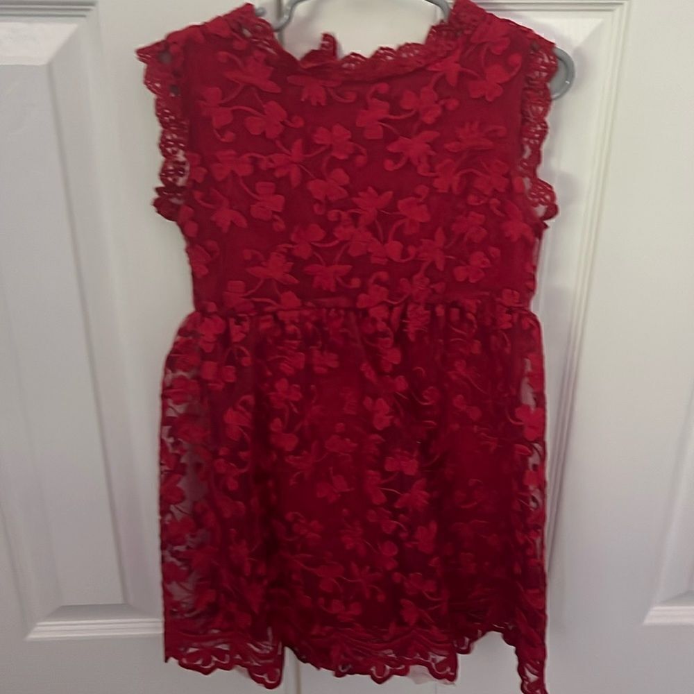 Cute red lace dress